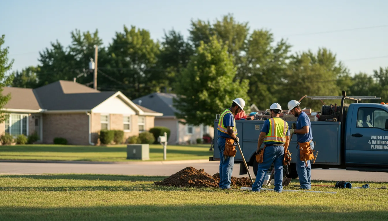 Residential water line and bathroom plumbing service in West Point, KY